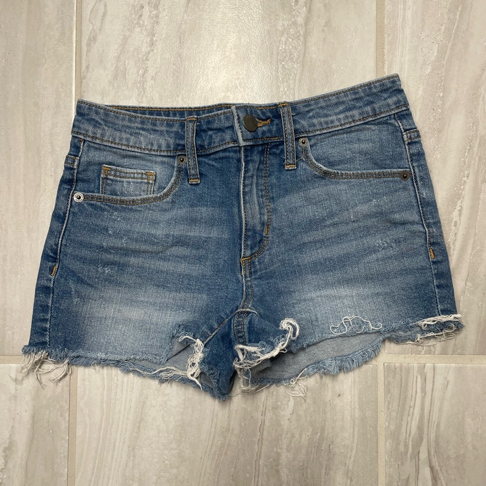 Distressed Denim Shorts
